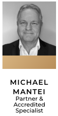 Portrait of Michael Mantei, Partner and Accredited Specialist